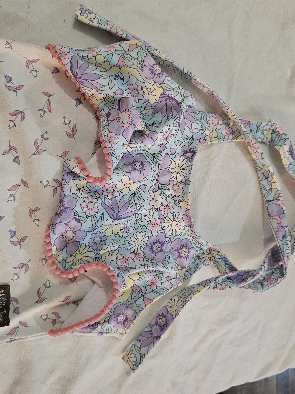 Matilda Jane Purple Floral One-Piece with Pink Ruffle Trim Dance Top